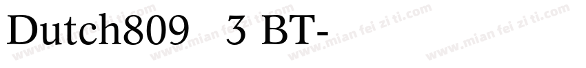 Dutch809   3 BT字体转换